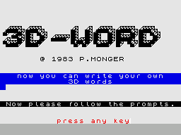 3D Word (1983)(P. Monger)